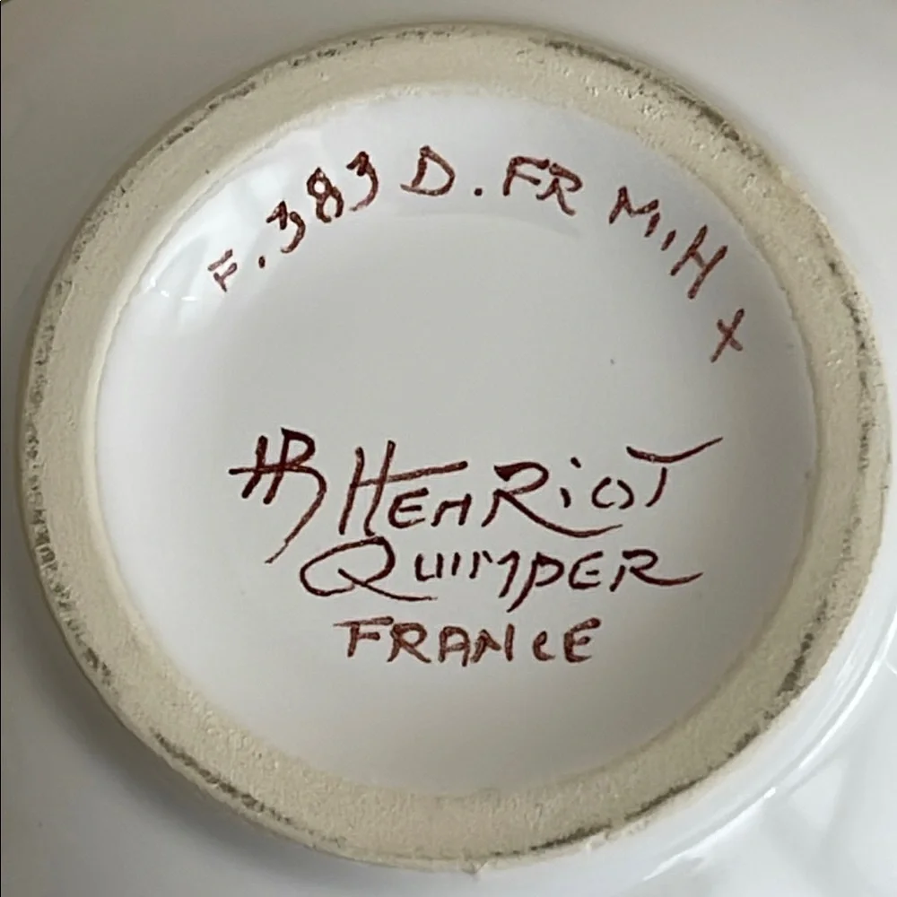 HB HENRIOT HANDPAINTED ADAM Ceramic BOWL